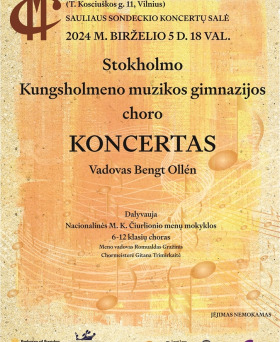 Švedijos Stokholmo Kungsholmeno muzikos mokyklos choro koncertas