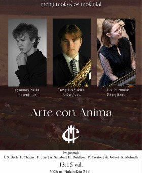 NČMM muzikos skyriaus mokinių koncertas „ARTE CON ANIMA“