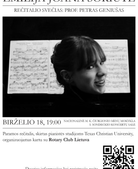 EMILIJOS JOANOS ŠORIŪTĖS paramos rečitalis