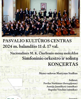 Pasvalio kultūros centre NČMM simfoninio orkestro ir solistų koncertas