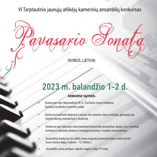 Konkursas PAVASARIO SONATA 2023