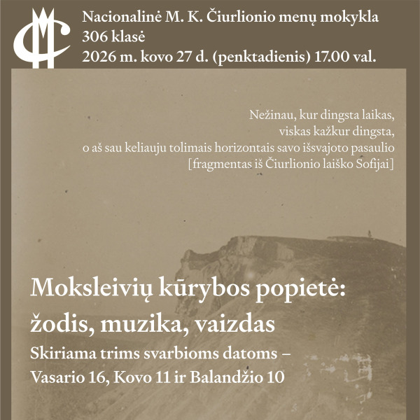 Moksleivių kūrybos popietė: žodis, muzika, vaizdas