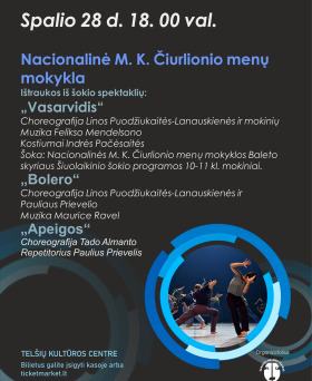 Šiuolaikinio šokio programos mokiniai šoks IV profesionalaus šokio festivalyje „ŠOK‘as“