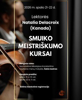 N. Delacroix (Kanada) smuiko meistriškumo kursai