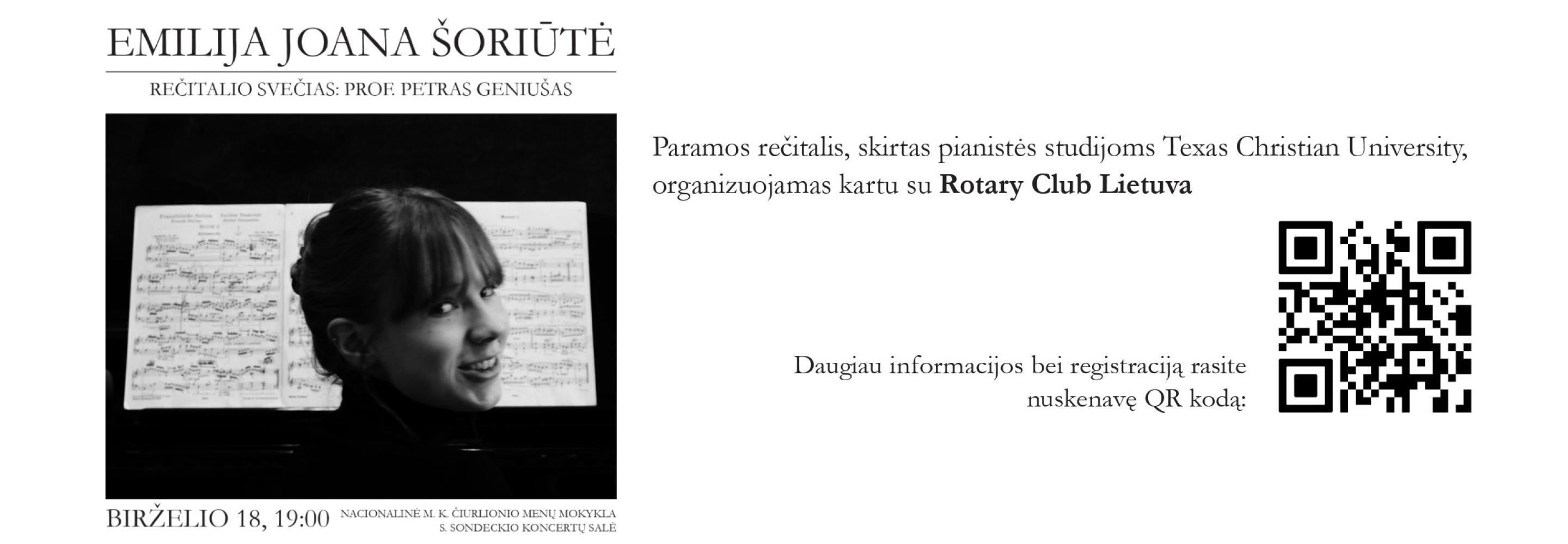 Emilijos Joanos Šoriūtės paramos rečitalis